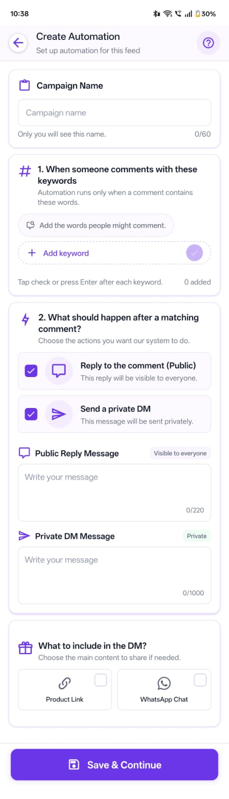 Build Automation in Seconds